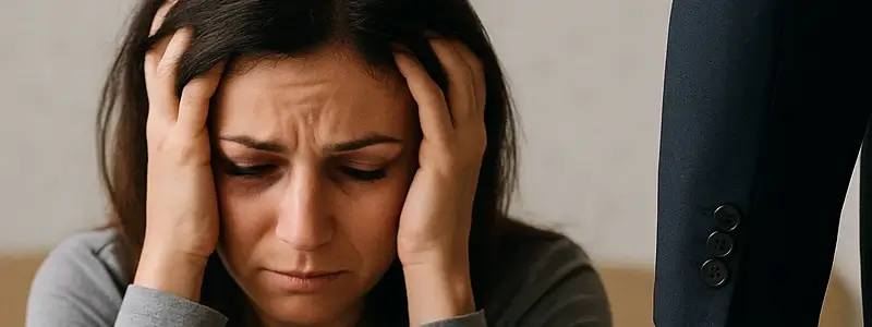 אישה שחוותה אלימות במשפחה