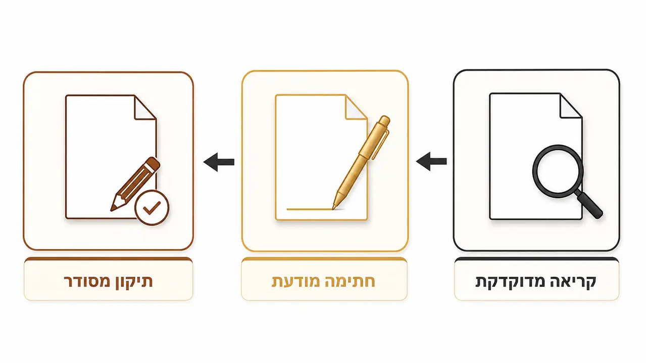מה זה עימות, ומה קורה אם חתמתי בטעות על הודעה?